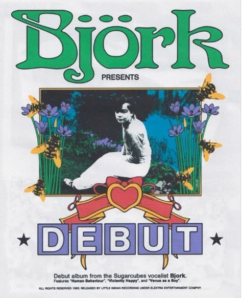 Bjork Poster, Band Graphic Design, Concert Poster Design, Zine Design, Tour Poster, Shirt Design Inspiration, Cover Art Design, Graphic Design Inspo, Tour Posters