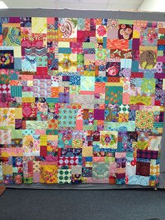 Anna Maria Horner fabrics | 1 of 2 blocks that I "developed"… | Flickr Boho Quilts, Economy Block, Anna Maria Horner Fabric, Crumb Quilts, Crumb Quilt, Quilt Big, Anna Maria Horner, Scrap Projects, Improv Quilts