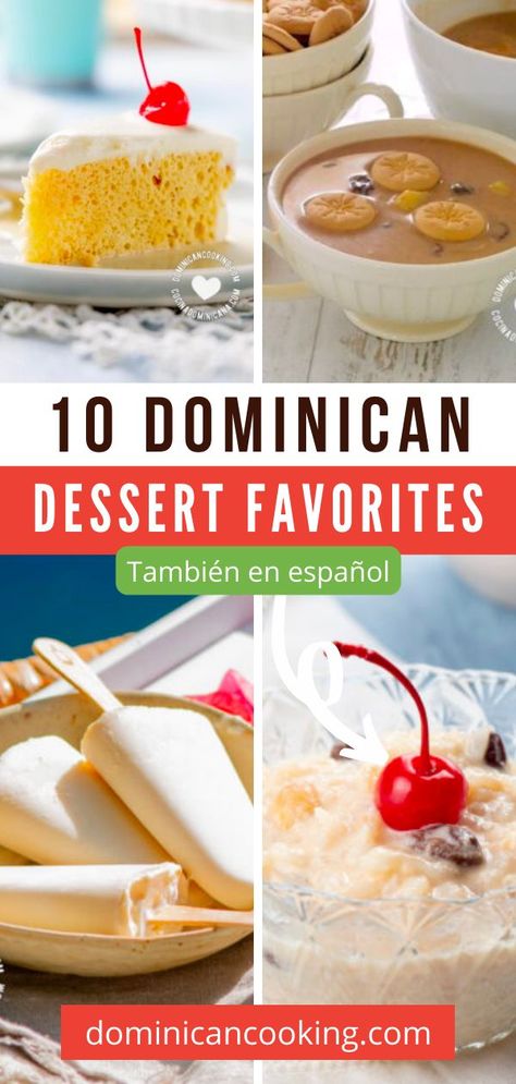 Dominican desserts are a sweet escape from the heat. From creamy ice cream to sticky pastries, these 10 Dominicans dishes will have you drooling! Get your forks ready and dive into this delicious list of must-eat sweets in the Caribbean. These are your new go-to dessert recipes for a party or just because. Dominican Desserts, Most Popular Dessert Recipes, Dessert Recipes Videos, Recipes For A Party, Dominican Dish, Dominicano Recipes, Hispanic Dishes, Creamy Ice Cream, Popular Desserts Recipes