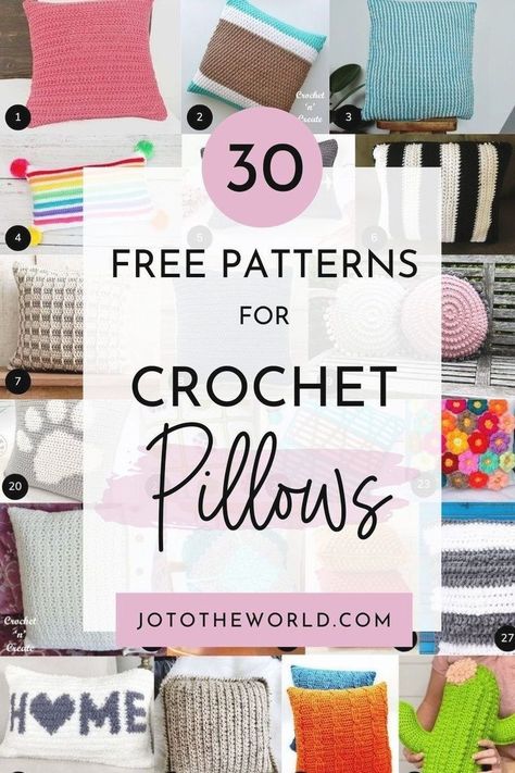 Make the best crochet pillow covers with these 30 free crochet patterns. There is a choice for everyone, even if you are a beginner at crochet. Crochet Pillow Case Pattern, Crochet Cushion Covers, Pillow Cover Crochet Pattern, Crochet Pillow Patterns Free, Crochet Pillow Cases, Crochet Cushion Pattern, One Skein Crochet, Cushion Cover Pattern, Throw Pillow Pattern