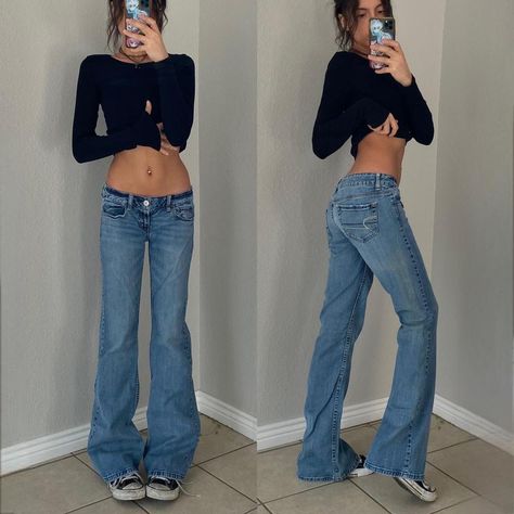 Super Low Rise Jeans, Low Rise Jeans Y2k, Jeans Models, Dr Wardrobe, Low Rise Flare Jeans, Cute Pants, Jeans Y2k, Cute Jeans, Cute Clothing