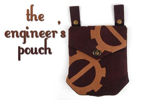 Free Tutorial: A handy belt pouch with a steampunk twist! #diy #sewing Steampunk Tutorial, Diy Leather Pouches, Choly Knight, The Engineer, Pouch Sewing, Freebie Friday, Geek Crafts, Bag Pattern Free, Steampunk Diy