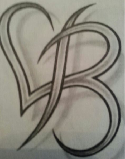 B and heart tattoo - Jonathan Harris design I am too chicken to get one but I do like this 3 Hearts Tattoo, Letter B Tattoo, Heart Font, Graffiti Lettering Fonts, Cute Date Ideas, B Tattoo, Drawing Letters, Top Tattoos, Graffiti Drawing