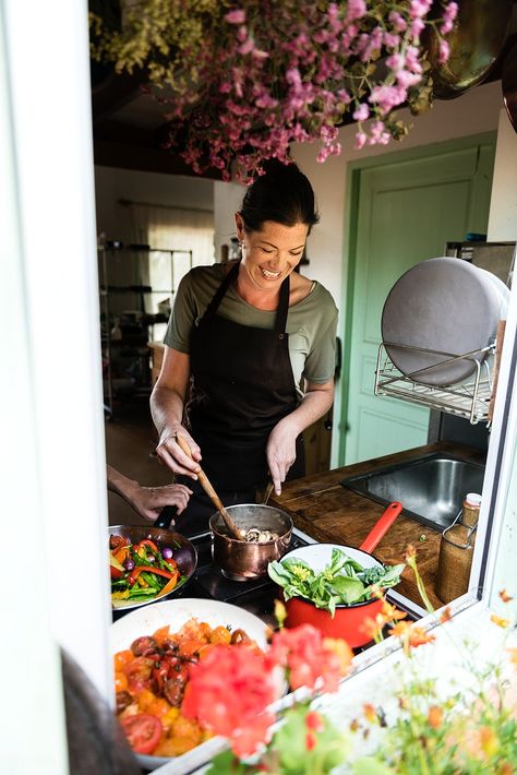 Cooking Woman, Baking Photoshoot, Kitchen Sketch, Chef Portrait, Vegan Board, Feminine Archetypes, Bbq Beef Sandwiches, Woman Cooking, Baked Cabbage