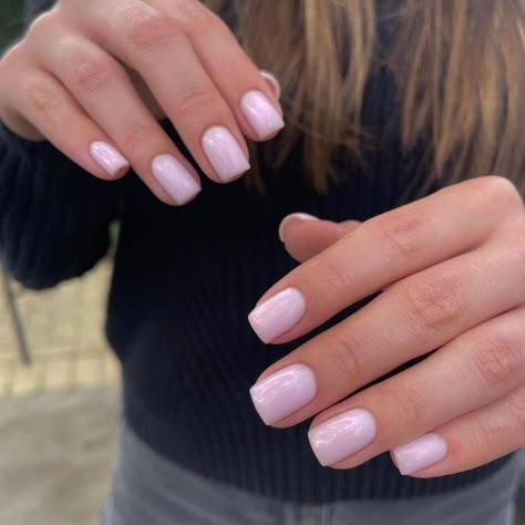 Nails Blush Pink, Nails Pale Pink, Acrylic Nails Squoval, Pink Nails Light, Nails Squoval, Light Pink Acrylic Nails, Blush Pink Nails, Pink Tip Nails, Pale Pink Nails