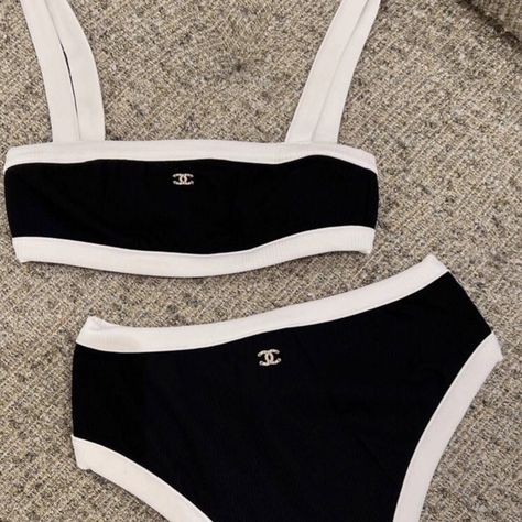 Chanel Bathing Suit, Chanel Swim, Chanel Swimsuit, Fruit Picture, Beach Fits, Cute Bathing Suits, Designer Items, Beach Outfit, Passion For Fashion