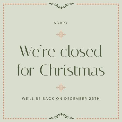 Elegant Duotone We're Closed For Christmas Sign Closed For Christmas Sign Business, Closed For Christmas Sign, Holiday Social Media Posts, Bunting Design, Closed For Holidays, Close Instagram, Esthetician Marketing, Closed For Christmas, Ads Creative Advertising Ideas