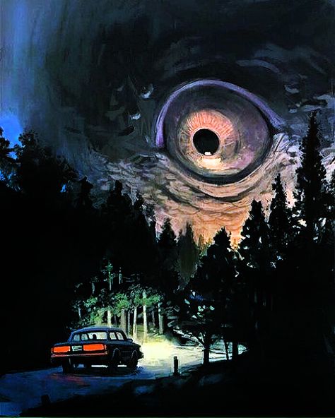 Foreboding "Eye in the Sky" painting. Horror Artwork Creepy Dark Art, Lovecraftian Horror Art, Art Sinistre, Nghệ Thuật Kinh Dị, Lovecraftian Horror, Eldritch Horror, Art Noir, The Magnus Archives, Cosmic Horror