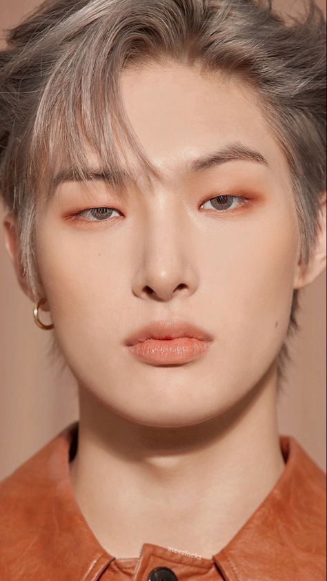 Ateez The Real, Kpop Makeup, Korean Men Hairstyle, Ateez Mingi, Song Mingi, Song Min-gi, Male Makeup, Makeup Guide, Best Kpop