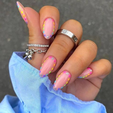 Her Nails, Rainbow Nails, Pretty Acrylic Nails, Chic Nails, Short Acrylic Nails, Nail Arts, Gorgeous Nails, Cute Acrylic Nails, Blue Nails