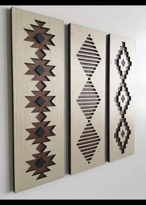 Modern Wood Art, Wooden Wall Design, Wooden Accent Wall, Geometric Wood Wall Art, Geometric Wood Wall, Wal Art, Wood Wall Art Diy, Wooden Wall Shelves, Wall Hanging Boho