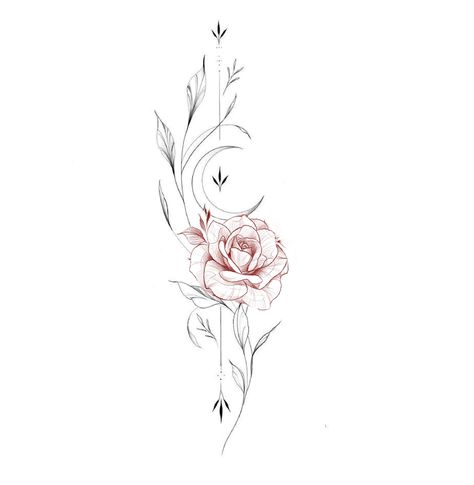 Flower Spine Tattoos, Tattoos For Women Flowers, Small Pretty Tattoos, Spine Tattoos For Women, Moth Tattoo, Tatuaje A Color, Spine Tattoo, Discreet Tattoos, Spine Tattoos