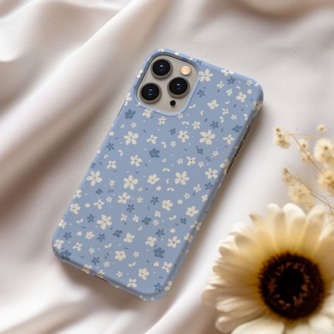 This Cute Blue Flowers design case makes a perfect addition to your iPhone. The design is UV printed onto the case for extra durability and you can choose between a snap or tough case with a gloss or matte finish. Snap Case: * The case protects the sides with an open top and bottom * Design wraps fully around the case * Slim form factor & lightweight * Impact resistant Polycarbonate material * Open ports for connectivity * Matte or Gloss finish Tough Case: * Dual layer case for extra protection Phone Cases Flowers, Clear Phone Case Design, Preppy Phone Case, Phone Case Diy Paint, Diy Phone Case Design, Cardboard Crafts Diy, Blue Phone Case, Magsafe Case, Pretty Phone Cases