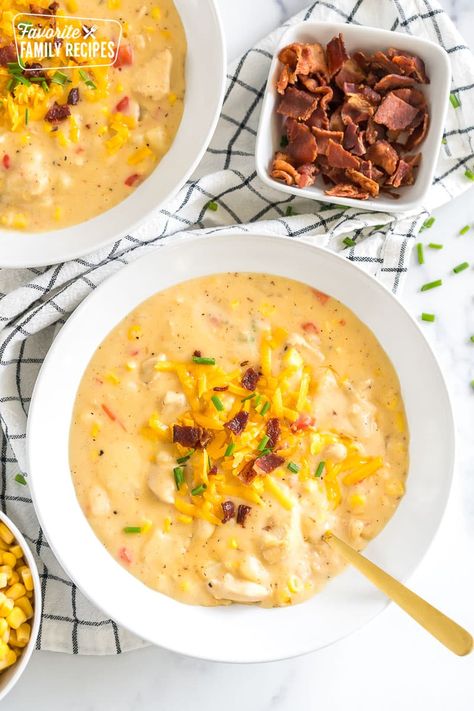 Chicken Cheddar Chowder, Chicken Corn Chowder With Potatoes, Chicken Corn And Potato Chowder, Chicken Potato Corn Chowder Slow Cooker, Chicken Bacon Corn Chowder, Ww Chicken Potato Corn Chowder, Chicken Chowder, Chicken Corn Chowder, Potato Chowder