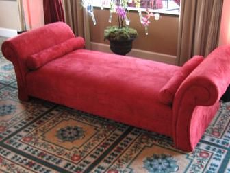 red bench with rolled arms Backless Sofa, Red Bench, Room Deco, Funky Furniture, Meditation Room, Room Accessories, Lounge Furniture, Coastal Decor, Tree House