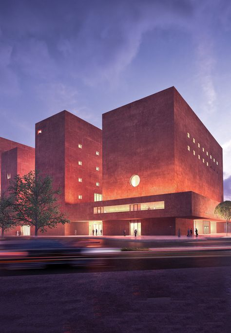 Adjaye Associates unveils a tiered citadel concept for The Africa Institute in Sharjah Adjaye Associates, David Adjaye, Desert Architecture, Lecture Theatre, John Pawson, African Architecture, Jewish Museum, Museum Design, Internal Courtyard