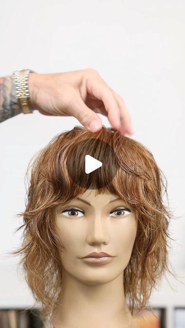 Joel Torres Style - Tutorials on Instagram: "Mid shag with curtain bangs 
Haircut tutorial
.
#shag #curtainbangs #education" Mid Shag Haircut With Bangs, Shag Mullet Short Thick Hair, Short Shag Without Bangs, Hair Styling Tutorials For Short Hair, How To Fix A Shag Haircut, Hair Cuts With Lots Of Layers, Mid Shaggy Haircuts, Wash And Go Shag Haircut, Shaggy Bangs Tutorial