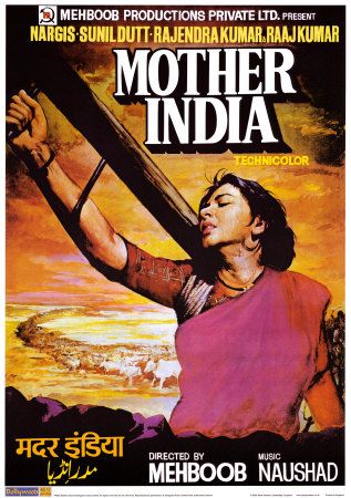 Mother India Old Bollywood Posters, Vintage Bollywood Posters, Hindi Movie Poster, Bollywood Film Posters, Indian Movie Posters, Indian Posters, Sunil Dutt, Bollywood Vintage, Bollywood Poster