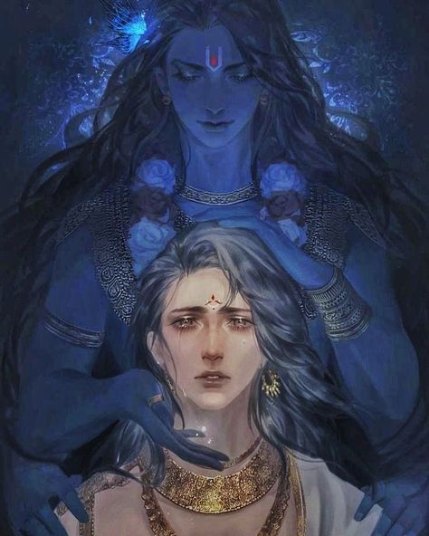 Aake Phir nah Jana re kanahiya😭🫶 . . . #love #krishna #krishnalove #sanatandharma #lotsoflove Dropadi And Krishna, Krishna And Arjuna, Janmashtami Drawing, Love Krishna, Spiritual Paintings, God Artwork, Peace Illustration, Hinduism Art, Spiritual Artwork