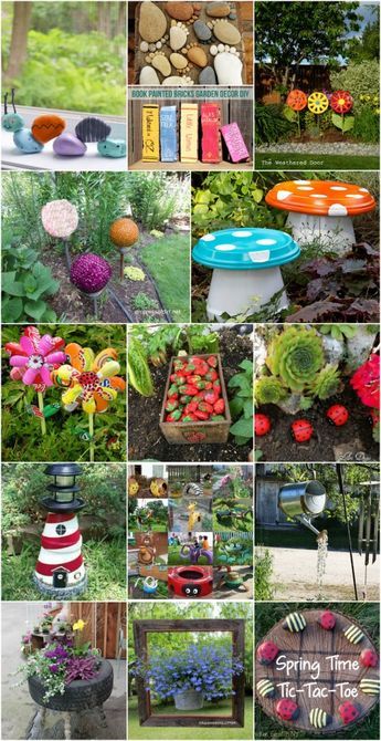 30 Adorable Garden Decorations To Add Whimsical Style To Your Lawn - Probably the cutest backyard and garden decorations. via @vanessacrafting Homemade Garden Decorations, Taman Diy, Whimsical Style, Garden Wallpaper, Diy Outdoor Decor, Diy Yard, Fairy Garden Diy, Unique Gardens, Whimsical Garden