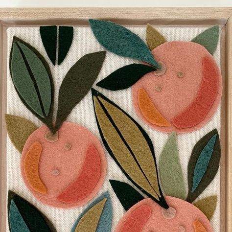 Anne Raymond on Instagram: "🍊 🍊 🍊 for @_katiesutter" Sheet Wall Art, Felt Wall Art, Heart Diy, Quilt Art, Felt Sheets, Pottery Painting, Art Quilts, Painting Ideas, Projects To Try