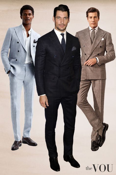 Double-Breasted Suit Styling Guide For Modern Gentlemen Double Brest Suit Men Casual, Double Breasted Suit Men Wedding, Double Breasted Wedding Suit, Double Breasted Suit Men, Style Quizzes, Double Breasted Tuxedo, Style Analysis, Styling Guide, Dress Suits For Men