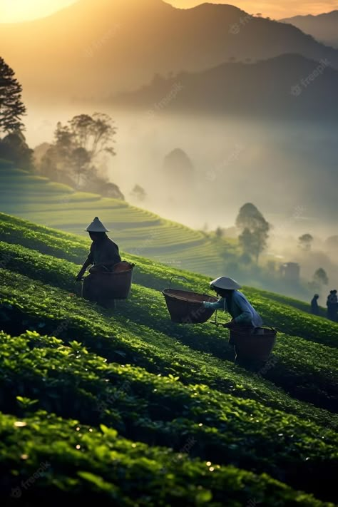 Tea Farm Photography, Tea Garden Photography, Tea Garden Ideas, Assam Tea Garden, Kerala Vibes, Coffee Landscape, Tea Images, Tea Poster, Tea Photography