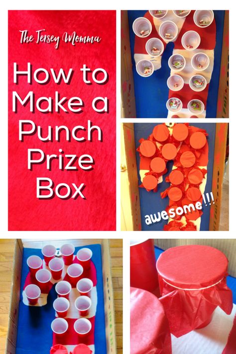 Punch Out Game, How To Make Punch, Thanksgiving Punch, Prize Box, Kids Punch, Price Is Right Games, Party Prizes, Cup Games, Holiday Punch