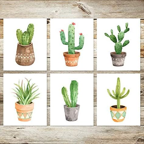 Free Succulent Artwork - Petite Modern Life Easy Watercolor Painting Ideas, Watercolor Painting Ideas For Beginners, Easy Watercolor Painting, Watercolor Painting Ideas, Cactus Paintings, Succulent Painting, Cactus Drawing, Learn Watercolor Painting, Painting Ideas For Beginners