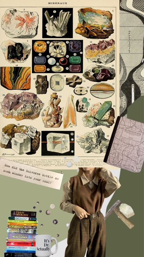 #womeninstem #geology #aesthetic Geology Aesthetic Wallpaper, Geoscience Aesthetic, Geologist Aesthetic, Hayley Aesthetic, Geology Aesthetic, Academia Inspiration, Dress Illustration Art, Stem Club, Field Journal