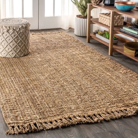 2'x8' Para Hand Woven Chunky Jute with Fringe Runner Rug, Natural - JONATHAN Y Eclectic Area Rug, Bohemian Farmhouse, Braided Area Rugs, Living Room Area, Inspire Me Home Decor, Jute Area Rugs, Natural Area Rugs, Organic Forms, Bohemian Area Rugs