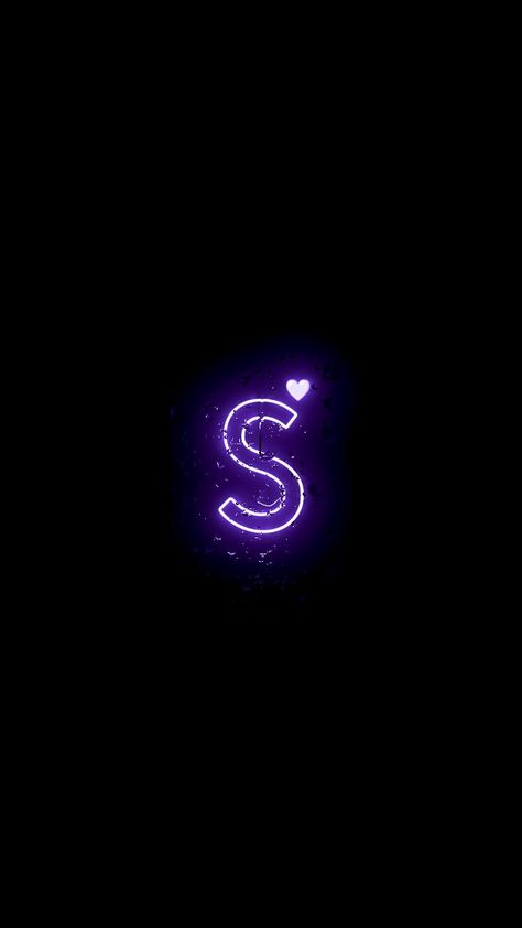 S Wallpaper Letter Aesthetic, S Wallpaper Letter Neon, Instagram Logo Transparent, Black And Purple Wallpaper, S Letter Images, Iphone Wallpaper Lights, Love Pink Wallpaper, Stylish Alphabets, Aesthetic Letters