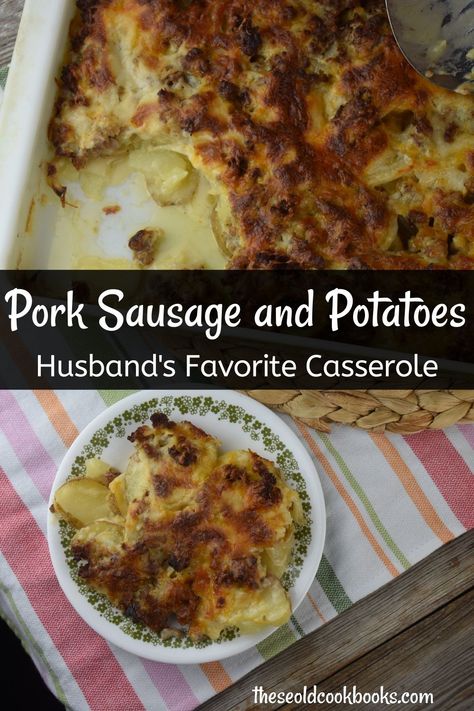 Putting this sausage and potaoto casserole together is a breeze. You do have to boil the potatoes and brown the pork sausage before you assemble but both of those steps take just a few minutes each and can be done at the same time! Once those ingredients are cooked, this pork sausage casserole is assembled in 4 layers. Recipes With Bulk Pork Sausage, Pork Sausage Dinner Ideas, Sausage Potato Casserole Dinner, Recipes Using Pork Sausage Dinners, Dinners With Pork Sausage, Best Meat And Potatoes Recipes, Recipes Using Country Sausage, Pork Sausage And Potatoes, What To Make With Ground Pork Sausage