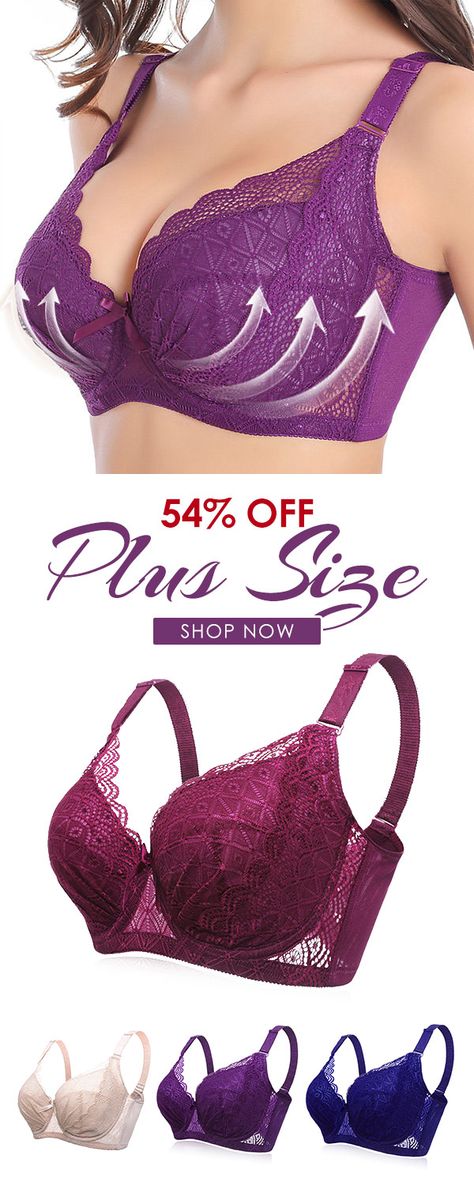 Plus Size Sexy Push Up Minimizer Lace Busty Bras #bras #lace #sexy #busty Plus Size Pushup Bras, Cute Bras Plus Size, Plus Size Lace Bra, Long Line Bras Plus Size, Langery For Plus Size, Baddie Closet, Bras Lace, Cheap Bras, Bra Models