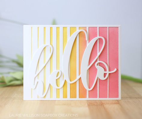 Strip Cards, Friday Inspiration, Altenew Cards, Hello Cards, Cricut Cards, Paper Strips, Gift Certificate, Card Making Inspiration, Card Layout