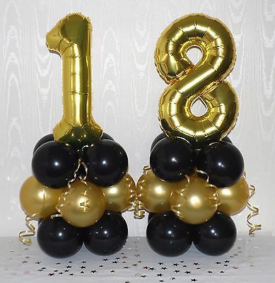 Tying Ribbon, Black And Gold Party Decorations, Black And Gold Theme, 18th Birthday Decorations, 40th Birthday Party Decorations, Black And Gold Balloons, Grad Party Decorations, Gold Party Decorations, Balloon Display