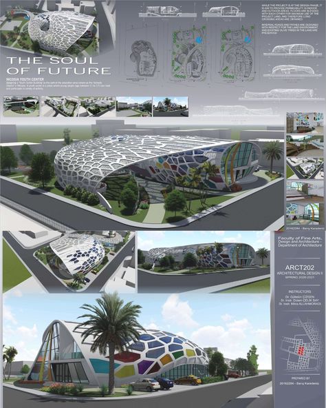 Cyprus Architecture, Youth Center, International University, 3d Concept, Game Environment, Portfolio Layout, Architecture Student, World View, Architecture Portfolio