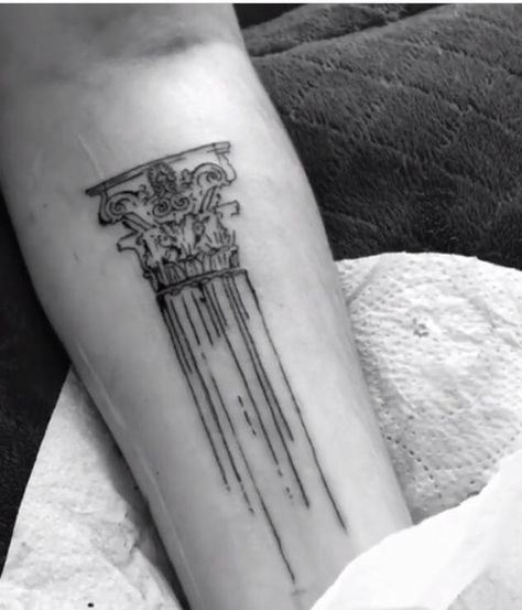 118 Impressive Architecture Tattoo Designs,Camila Credidio. <a href='https://www.instagram.com/p/BMxJ5gFgzXS/?taken-by=camilacred'>Via Instagram</a> Kunst Tattoos, Disney Tattoo, Greek Tattoos, Design Page, Architecture Tattoo, Best Tattoo, Tattoo Tattoo, Skin Art, Get A Tattoo