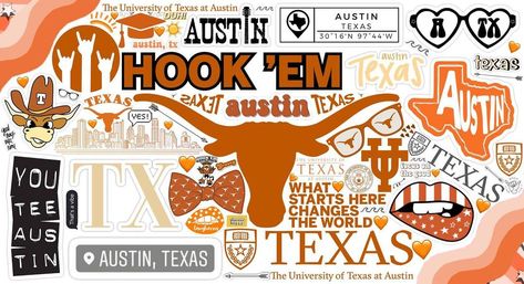 Ut Austin Aesthetic Wallpaper, Texas Background, Picture Collage Board, Texas University Longhorns, Austin Aesthetic, College Paintings, Dorm Canvas Art, Dorm Paintings, Texas Aesthetic