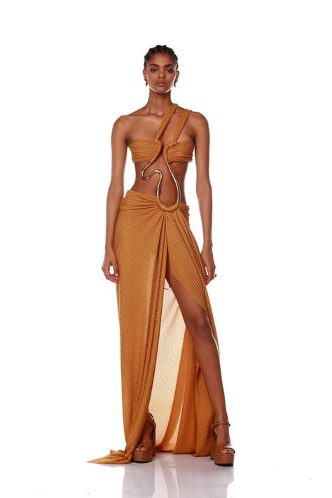 Runway – BRONX AND BANCO Goddess Style Outfits, Mustard Gown, Arizona Summer Outfits, Earthy Dress, African Designers Clothing, Resort Wear Fashion, Bronx And Banco Dresses, Goddess Fashion, Bronx And Banco