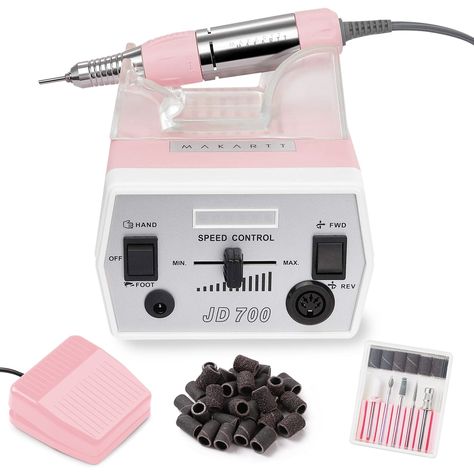 Makartt Nail Drill Portable Electric Nail File Machine Geneviere E File Pink JD700 Professional 30000RPM Manicure Drill for A Nail Art Machine, Nail File Machine, Acrylic Nail Drill, Poly Nail Gel, Remove Gel Polish, Remove Acrylic Nails, Band Nails, Electric Nail File, Nail Drills