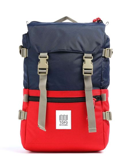 Topo Designs Rover Pack Backpack 13″ nylon blue/red - 931092412001 | wardow.com Topo Designs Rover Pack, Backpacks Accessories, Pack Backpack, Red Backpack, Topo Designs, Business Laptop, Backpacking Packing, Blue Backpack, Luxury Brands