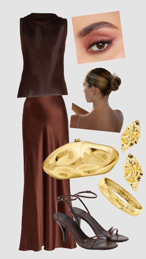 Brown and gold Brown And Gold Outfit, Deep Autumn, Gold Outfit, Style Me Pretty, Style Me, Gold, Clothes