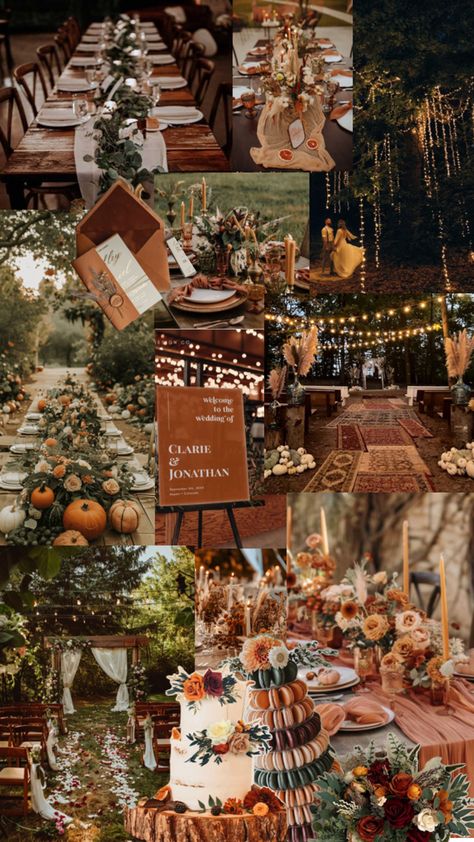 Backyard fall inspired earthy toned wedding with warm colors and a dash of boho Earthy Tone Wedding, Earthy Tones Wedding, Boho Backyard Wedding, Boho Backyard, Cozy Wedding, Earthy Wedding, Autumn Inspiration, Backyard Wedding, Earthy Tones