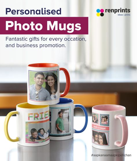 Renprints: Your One-Stop Shop for Personalized Mugs! Tired of boring, ordinary mugs? Want to add a spark of personality to your morning routine? Renprints is here to help! We offer a fantastic personalized mug printing service. Personalized mugs are perfect gifts for any occasion and also a great way to promote your business or organization. ☎️ +91- 8059721151, 9466222889 🌐 www.renprints.com #custommugs #mugprinting #customizedmug #personalizedgifts #custommug #uniquegift #giftideas #coffeemu... Personalized Mug, Business Promotion, Mug Printing, Promote Your Business, Photo Mugs, Personalized Mugs, Fantastic Gifts, Morning Routine, Custom Mugs