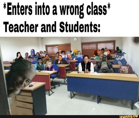 *Enters into a wrong class* Teacher and Students: Crush Memes, Class Teacher, Memes Anime, School Memes, Fresh Memes, Disney Memes, School Humor, Michelle Obama, Really Funny Memes