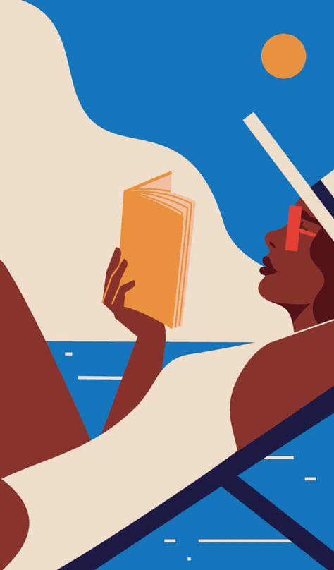 Summer reading: the 50 hottest new books for a great escape | Summer reading | The Guardian Illustrated Books For Adults, Books For Vacation Reading, This One Summer Graphic Novel, Beach Read Book Cover, Books For Summer, Summer Beach Books, Spot Illustration, Simple Character, Great Escape