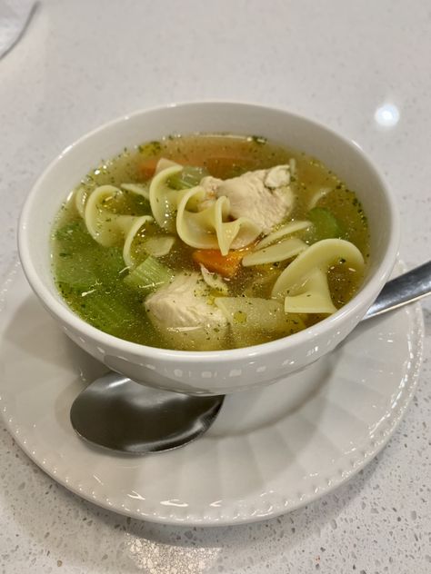 Chicken Noodle Soup Aesthetic, Noodle Soup Aesthetic, Chicken Soup Aesthetic, The Best Chicken Noodle Soup, Soup Aesthetic, Wellington Food, Best Chicken Noodle Soup, Soup Quick, Chicken Burgers Recipe