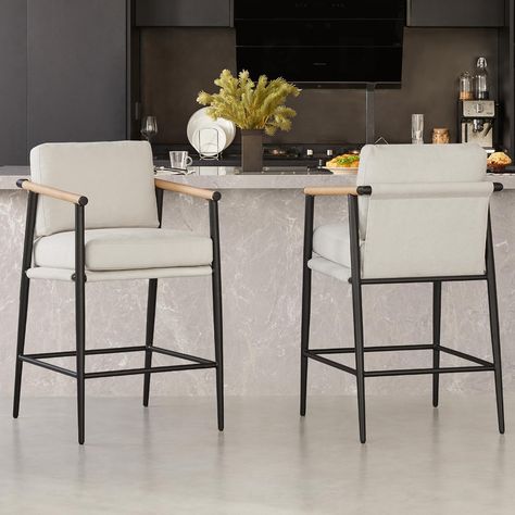 Amazon.com: Watson & Whitely: Counter & Barstool Modern Bar Stools Kitchen, Kitchen 2025, Modern Barstools, Sutton House, Bar Stools Kitchen, Stools Kitchen, Modern Counter Stools, Mid Modern, Dining Room Interiors