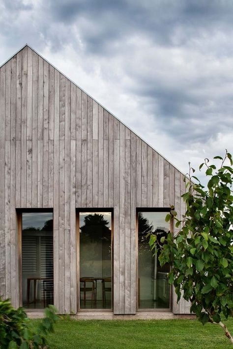 Renovation Facade, Barn House Design, Passive Solar Design, Solar Design, Modern Barn House, The Local Project, Timber Cladding, Modern Barn, Casement Windows